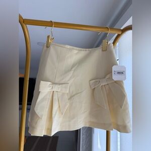 Altar'd State Yellow Skirt with Bow Details